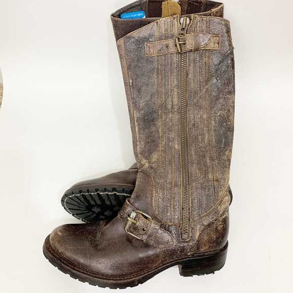 Sendra Shoes - Sendra Crinkle Distressed Leather Riding Boots size 5.5